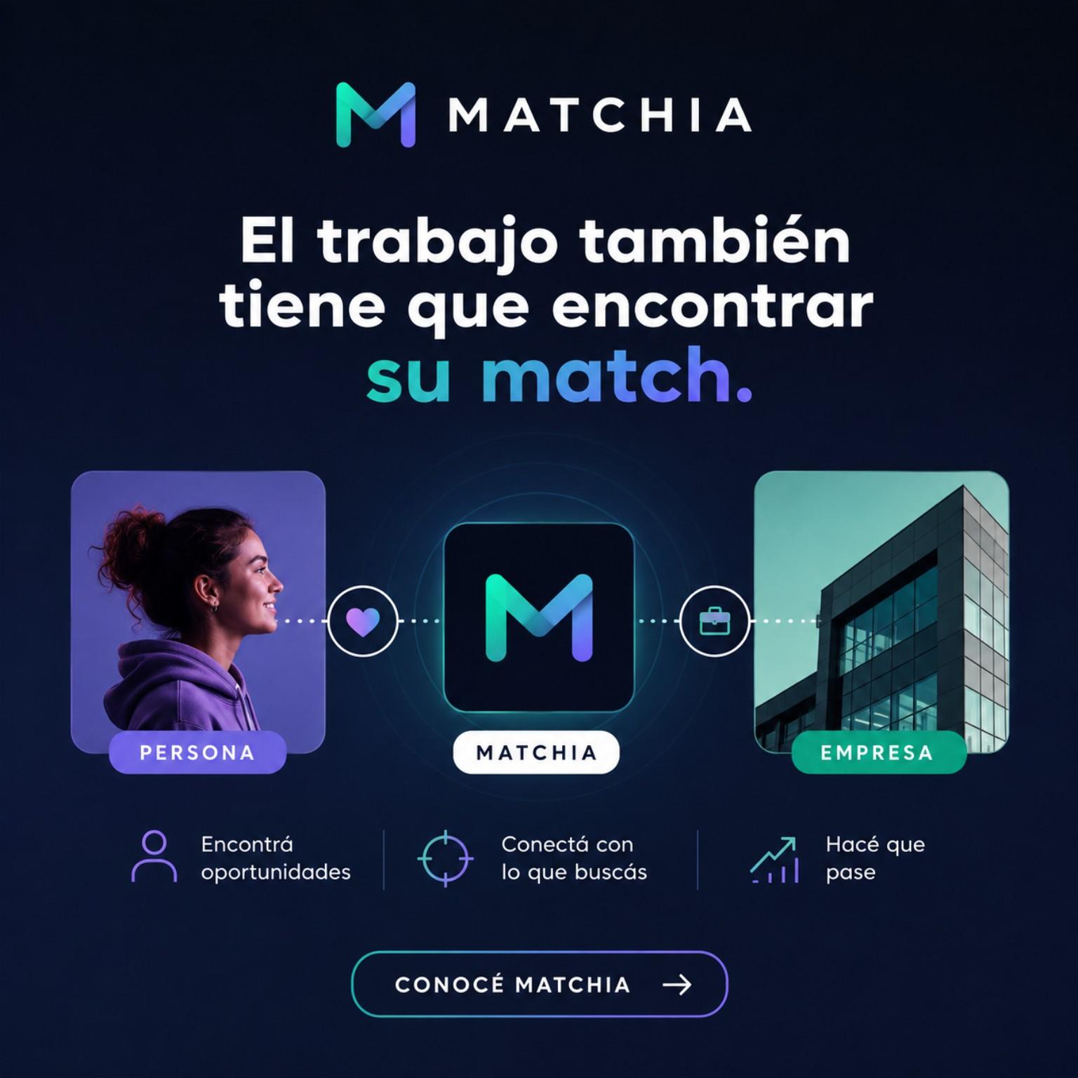 MATCHIA — El trabajo también tiene que encontrar su match. Conectá personas y empresas.